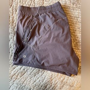Lululemon Purple Run Speed Short Shorts Ruffle Detail Lined Women's Size 12